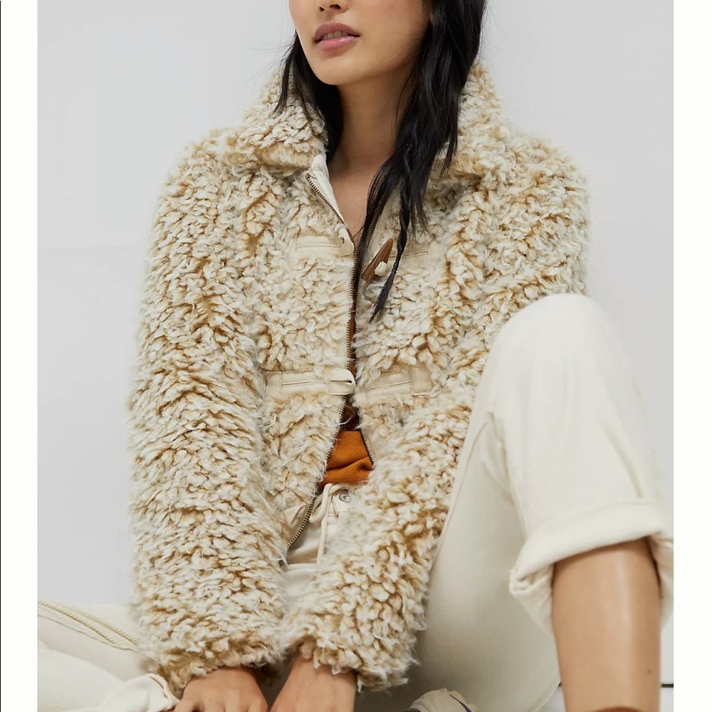 Anthropologie Brenna Faux Fur Coat